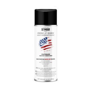 11-10 Seymour Fresh-N-Quick Multi-Purpose Spray Paint, Flat Black (10 oz)