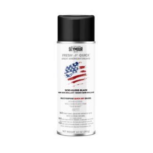 11-24 Seymour Fresh-N-Quick Multi-Purpose Spray Paint, Semi-Gloss Black (10 oz)