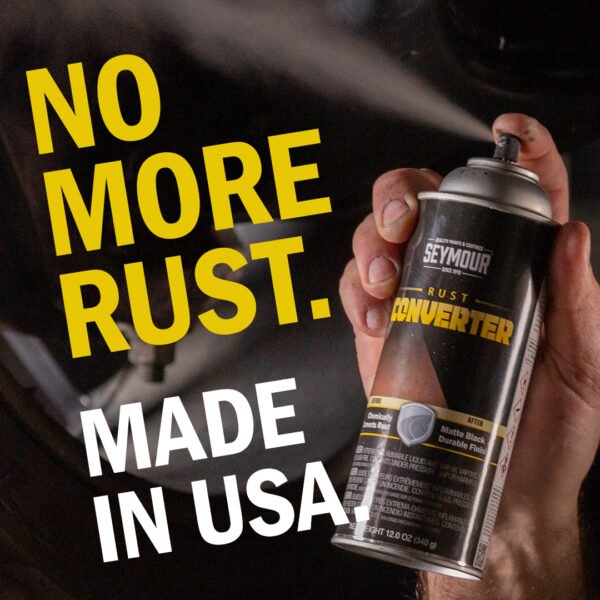 16-45 Seymour Rust Converter, Automotive Rust Converting Primer Spray Paint (12 oz) - Image 4