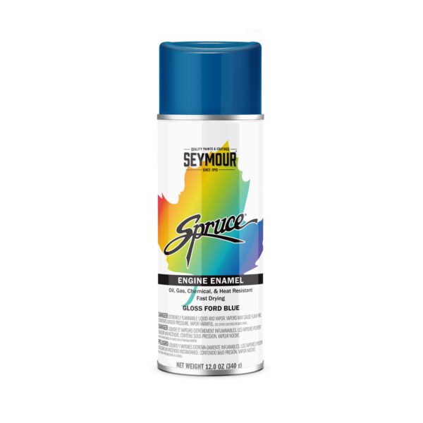 98-46 Seymour Spruce Heat-Resistant Engine Enamel Spray Paint, Ford Blue (12 oz.)