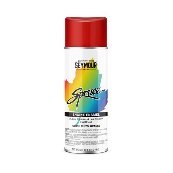 98-48 Seymour Spruce Heat-Resistant Engine Enamel Spray Paint, Chevy Orange (12 oz.)