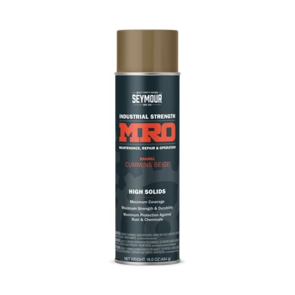 620-1447 Seymour MRO Industrial High-Solids Spray Paint, Cummins Beige (16 oz)