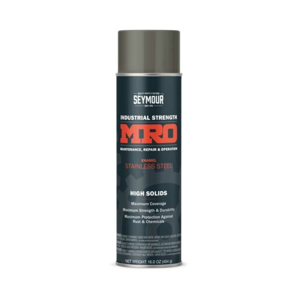 620-1460 Seymour MRO Industrial High-Solids Spray Paint, Stainless Steel (16 oz)